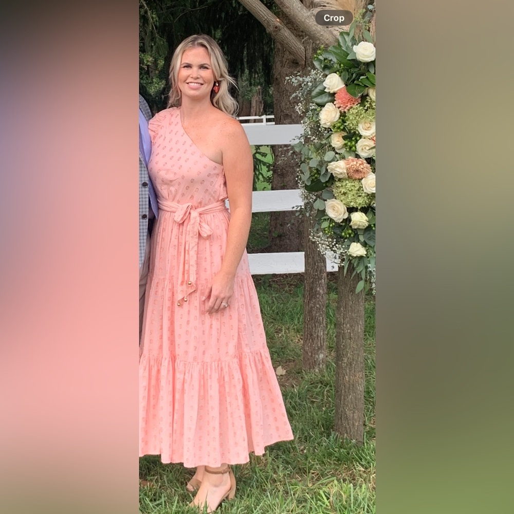 Karina Grimaldi One-Shoulder Pink Dress